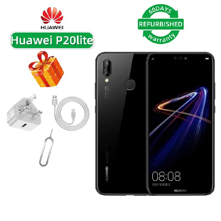 Refurbished Huawei P20 Lite 4G CPU HiSilicon Kirin 710 5.84-inch 16MP camera 3000mAh battery smartphone