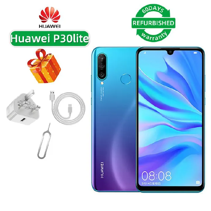 Refurbished Huawei P30 Lite 4G CPU HiSilicon Kirin 710 6.15-inch 40MP camera 3240mAh battery smartphone