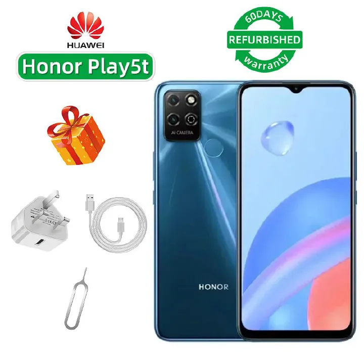 Refurbished Phone Honor Play5t 4G CPU Unisoc T610 6.517-inch Screen 13MP Camera 5000mAh used Phone