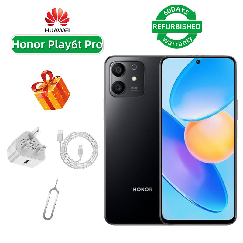 Refurbished Phone Honor Play6T Pro 5G CPU MediaTek Dimensity 810 6.7-inch Screen 48MP Camera 4000mAh used Phone