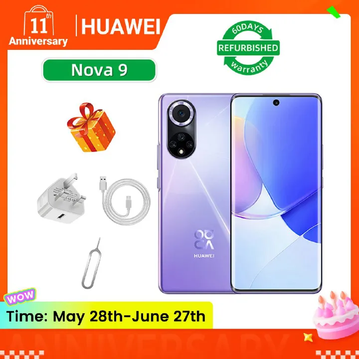 Refurbished Huawei Nova 9 4G CPU Qualcomm Snapdragon 778G 4G 6.57-inch screen 50MP camera 4300mAh battery smartphone