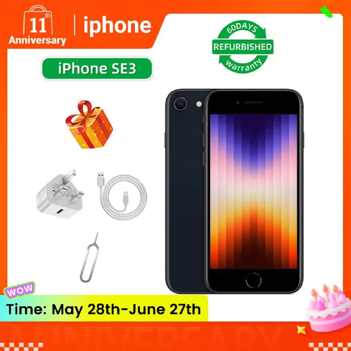 Refurbished phone Apple iPhone SE3 5G CPU Apple A15 4.7-inch screen 12MP came 2081mAh battery used phone