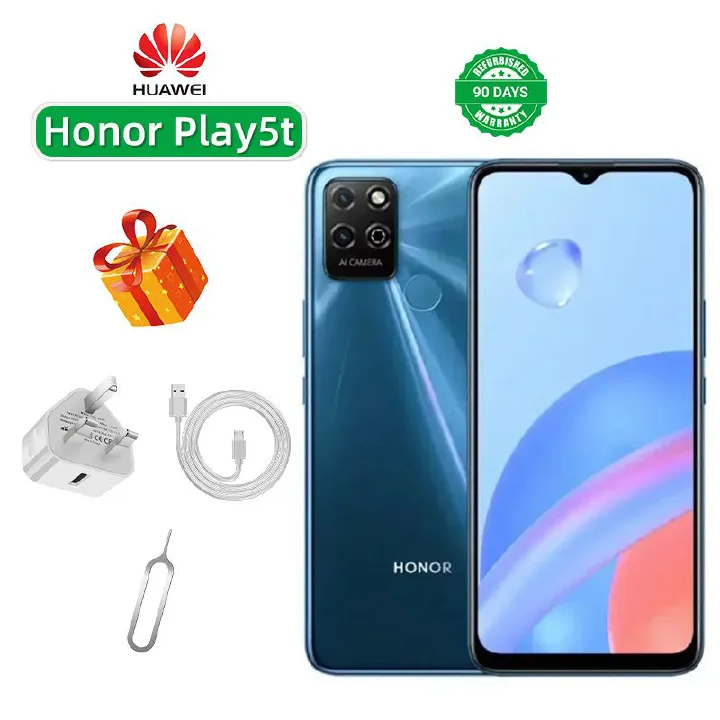 Refurbished Phone Honor Play5t 4G CPU Unisoc T610 6.517-inch Screen 13MP Camera 5000mAh used Phone