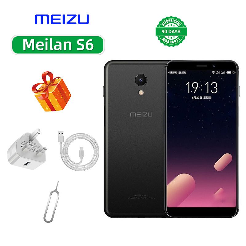 Refurbished Meizu Meilan s6 4G 5.7-inch Screen CPU Samsung Exynos 7872 16MP Camera 3000mAh Battery Smartphone