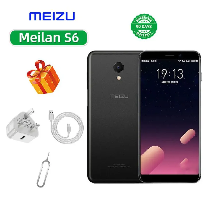 Refurbished Meizu Meilan s6 4G 5.7-inch Screen CPU Samsung Exynos 7872 16MP Camera 3000mAh Battery Smartphone