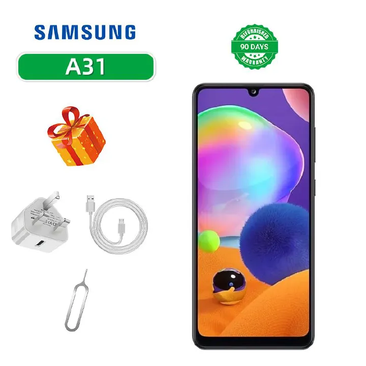 Refurbished Samsung Galaxy A31 4g 6.4-inch screen CPU MediaTek Dimensity 700 MT6833 48MP camera 5000mAh rechargeable smartphone