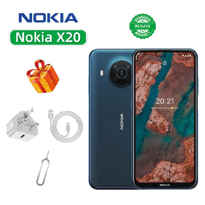 Refurbished Nokia X20 5G 6.67-inch TFT screen CPU Qualcomm Snapdragon 480 64MP camera 4470mAh rechargeable smartphone