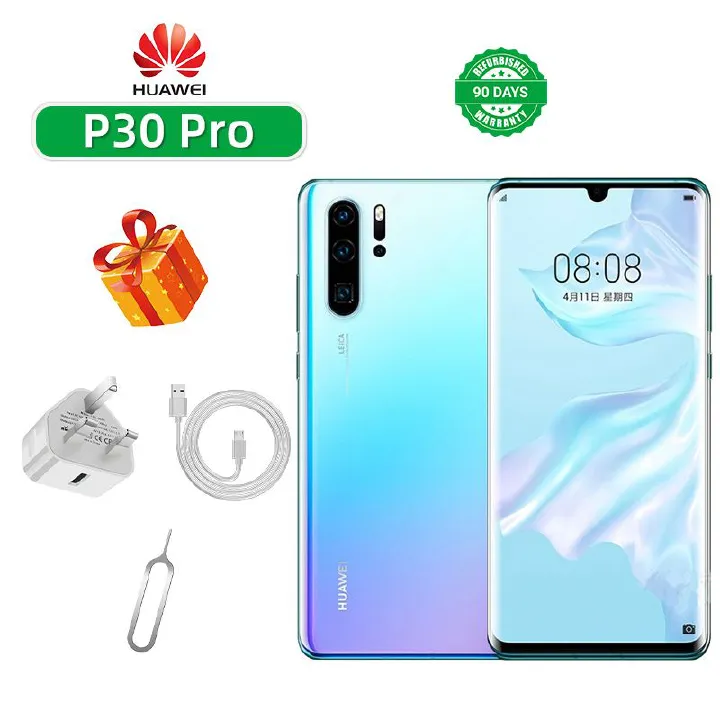 Refurbished Huawei P30 Pro 4G CPU HiSilicon Kirin 980 6.47-inch screen 40MP camera 4200mAh battery smartphone