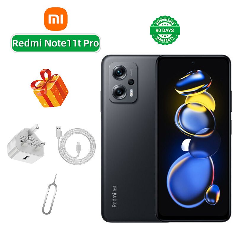Refurbished Redmi Note 11T Pro 5G 6.6-inch Screen CPU MediaTek Dimensity 8100 64MP Camera 5080mAh Battery Smartphone