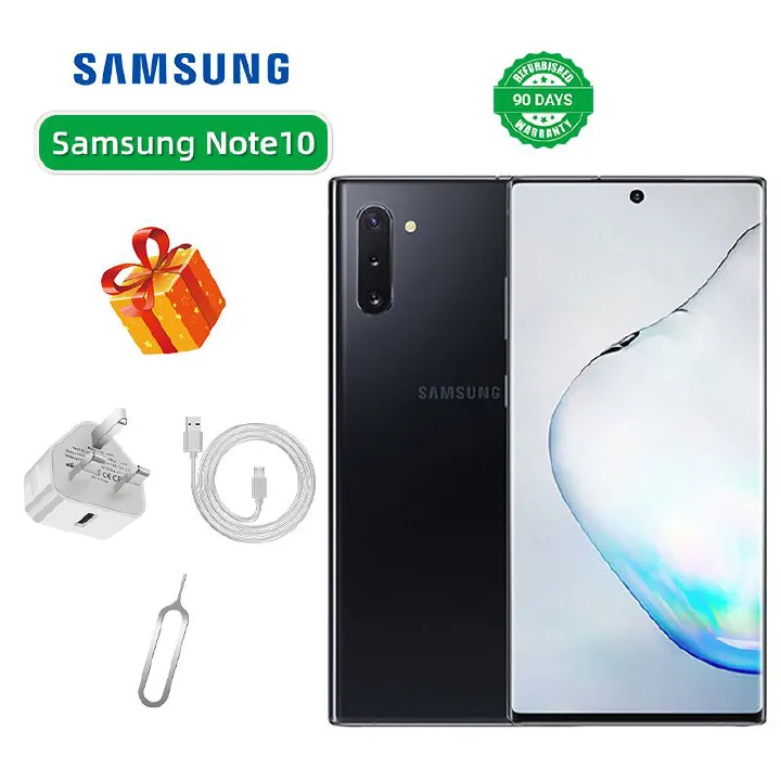 Refurbished Samsung Galaxy Note10 4G 6.3-inch Screen CPU Qualcomm Snapdragon 855 12MP Camera 3500mAh Battery Mobile Phone