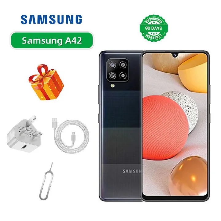 Refurbished Samsung Galaxy A42 5G 6.6-inch Screen CPU Qualcomm Snapdragon 750G 48MP Camera 5000mAh Battery Mobile Phone