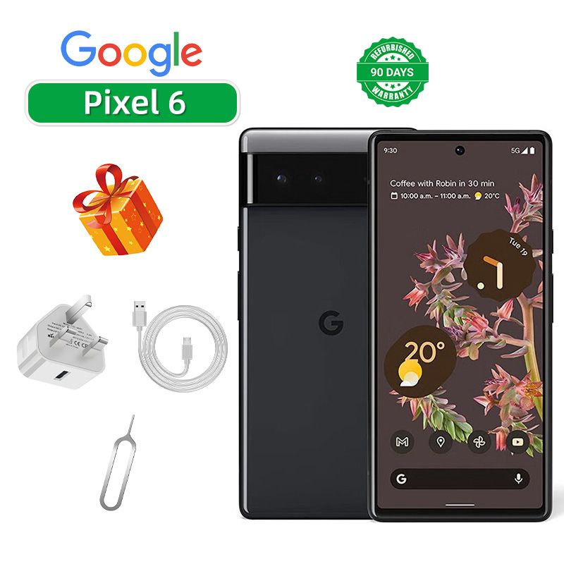 Refurbished Google Pixel 6 5G 6.4-inch Screen CPU Google Tensor 50MP 4614mAh Battery Mobile Phone