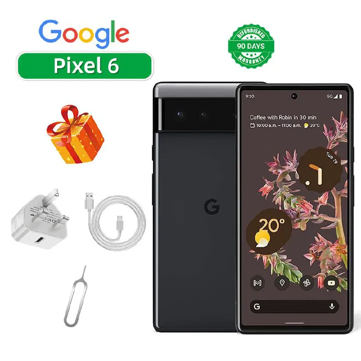 Refurbished Google Pixel 6 5G 6.4-inch Screen CPU Google Tensor 50MP 4614mAh Battery Mobile Phone