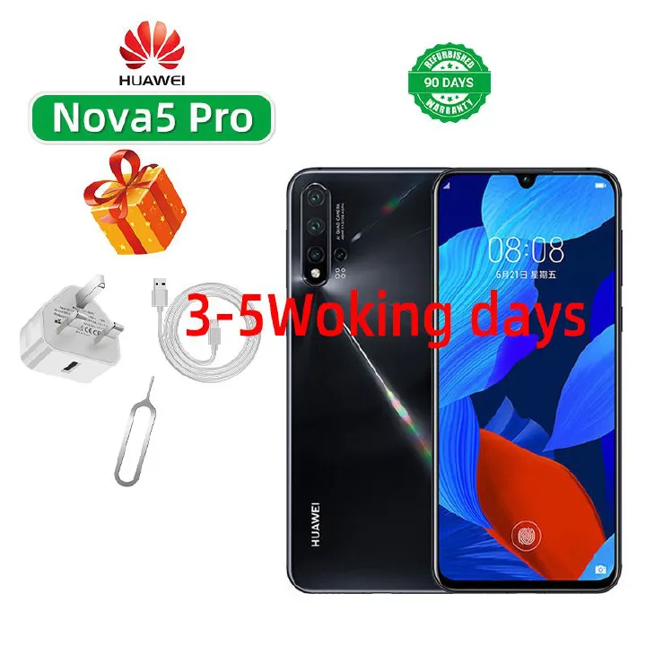 Refurbished phone huawei nova 5 pro Original 8+128GB Mobile Phone smart phones 6.39inch Dual SIM