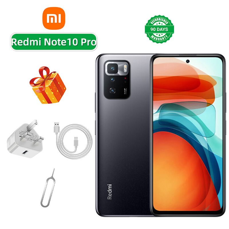 Refurbished Xiaomi Redmi Note 10 Pro 5G 6.6-inch Screen CPU MediaTek Dimensity 1100 64MP Camera 5000mAh Battery Smartphone