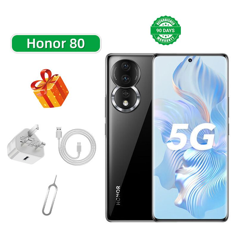 Refurbished Phone Honor 80 5G CPU Qualcomm Snapdragon 782G 6.67-inch Screen 160MP Camera 4800mAh used Phone