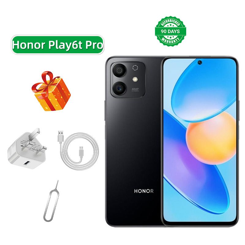Refurbished Phone Honor Play6T Pro 5G CPU MediaTek Dimensity 810 6.7-inch Screen 48MP Camera 4000mAh used Phone