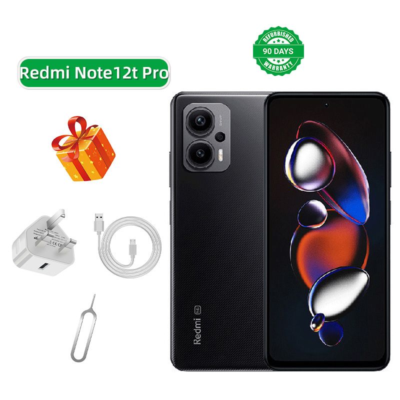 Refurbished Redmi Note 12T Pro 5G 6.6-inch screen CPU MediaTek Dimensity 8200 Ultra 64MP camera 5080mAh battery smartphone