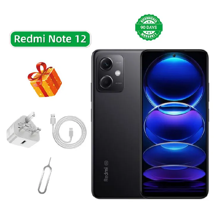Refurbished Redmi Note 12 5G 6.67-inch Screen CPU Qualcomm Snapdragon 4 Gen1 48MP Camera 5000mAh Battery Smartphone