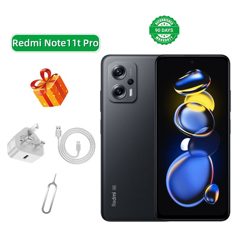 Refurbished Redmi Note 11T Pro 5G 6.6-inch Screen CPU MediaTek Dimensity 8100 64MP Camera 5080mAh Battery Smartphone