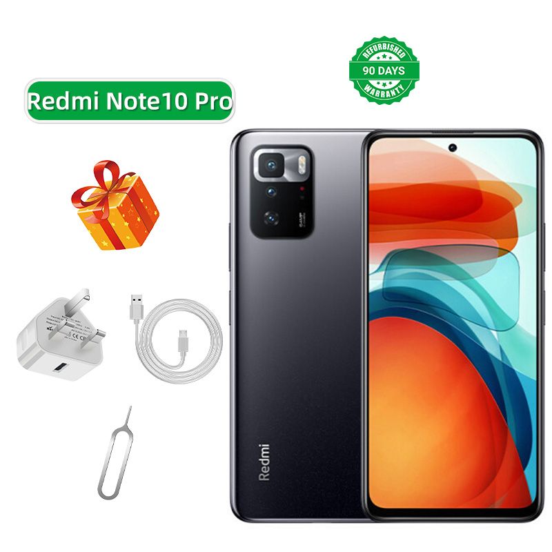 Refurbished Redmi Note 10 Pro 5G 6.6-inch Screen CPU MediaTek Dimensity 1100 64MP Camera 5000mAh Battery Smartphone