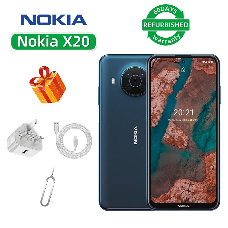 Refurbished Nokia X20 5G 6.67-inch TFT screen CPU Qualcomm Snapdragon 480 64MP camera 4470mAh rechargeable smartphone