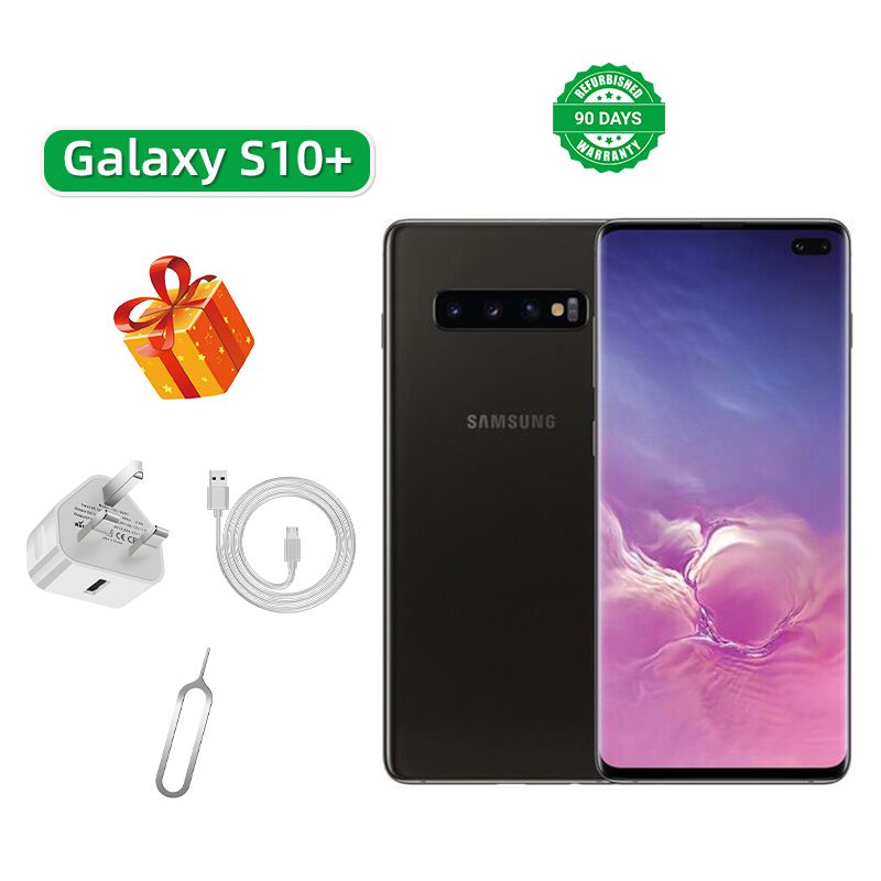Refurbished Samsung Galaxy S10+ 4G 6.4-inch Screen CPU Qualcomm Snapdragon 855 16MP Camera 4100mAh Battery Mobile Phone