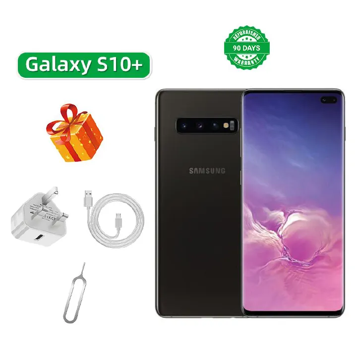 Refurbished Samsung Galaxy S10+ 4G 6.4-inch Screen CPU Qualcomm Snapdragon 855 16MP Camera 4100mAh Battery Mobile Phone