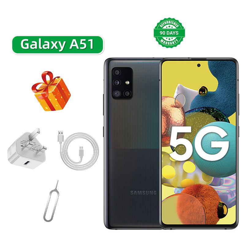 Refurbished Samsung Galaxy A51 5G 6.5-inch Screen CPU Samsung Exynos 980 48MP Camera 4500mAh Battery Mobile Phone