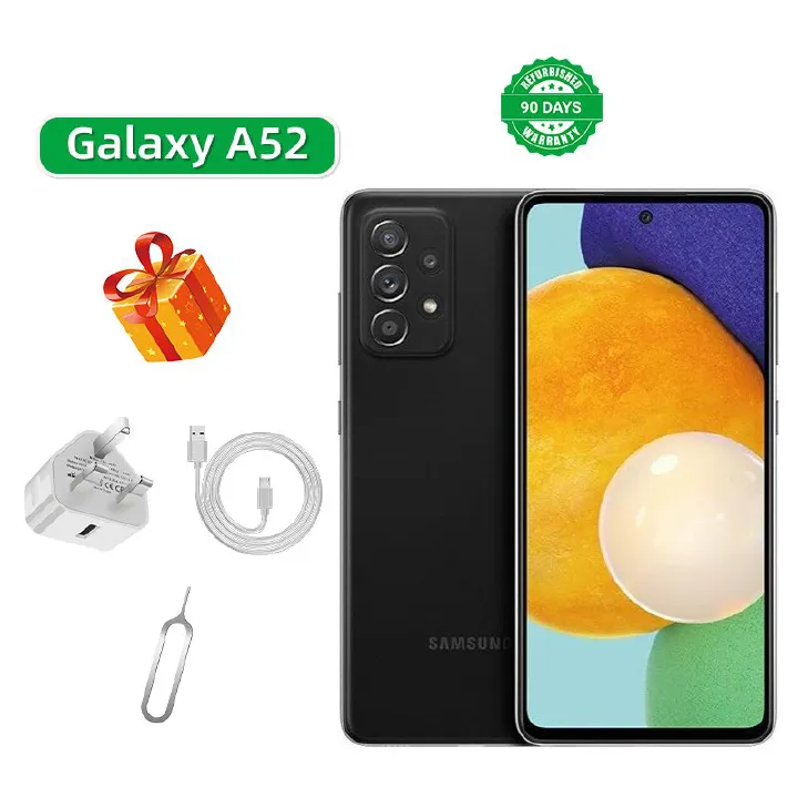 Refurbished Samsung Galaxy A52 5G Fingerprint-free 6.5-inch Screen  64MP Camera 4500mAh Battery Mobile Phone