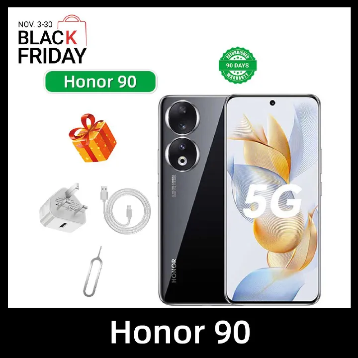 Refurbished Phone Honor 90 5G CPU Qualcomm Snapdragon 7 Gen1 6.7-inch Screen 200MP Camera 5000mAh used Phone