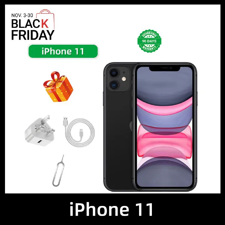 Refurbished phone Apple iPhone 11 4G CPU Apple A13 6.1-inch screen 12MP came 3110mAh battery used phone