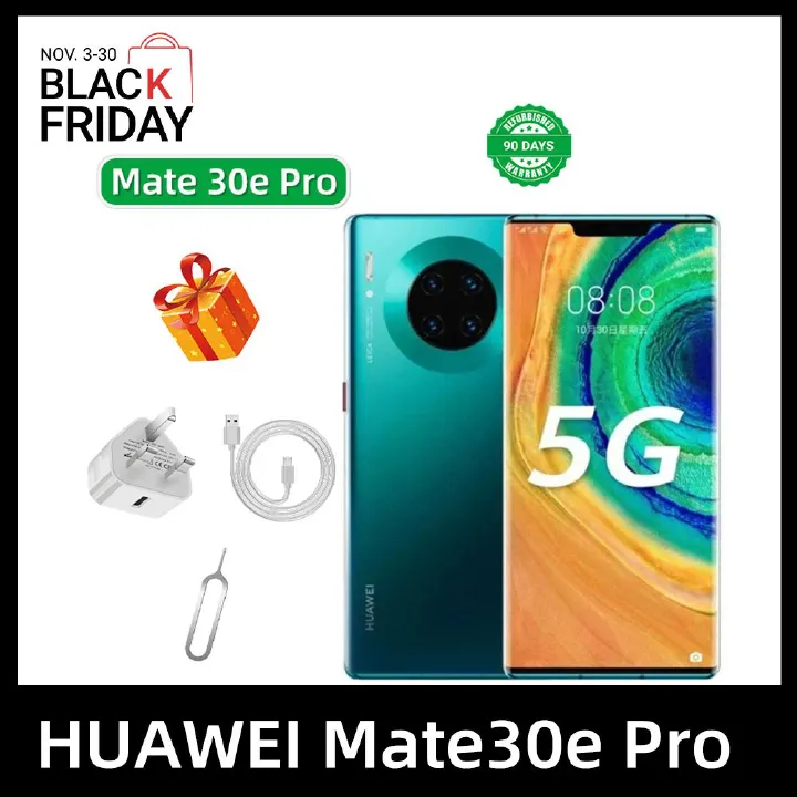 Refurbished Huawei Mate 30E Pro 5G CPU HiSilicon Kirin 990E 6.53-inch screen 40MP camera 4500mAh battery smartphone