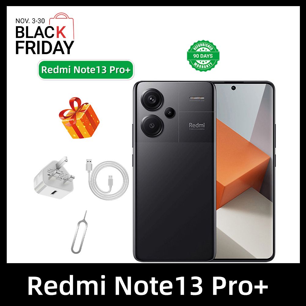 Refurbished Redmi Note 13 Pro+ 5G 6.67-inch screen CPU MediaTek Dimensity 7200 Ultra 200MP camera 5000mAh battery smartphone