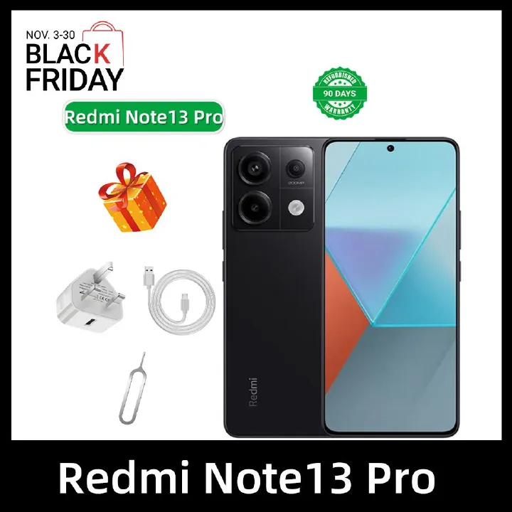 Refurbished Redmi Note 13 Pro 5G 6.67-inch screen CPU Qualcomm second-generation Snapdragon 7s 200MP camera 5100mAh battery smartphone