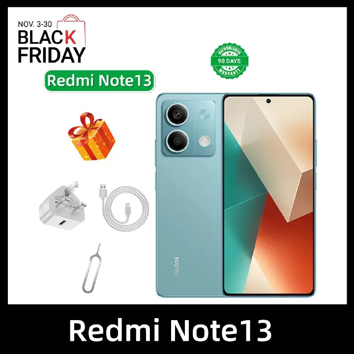 Refurbished Redmi Note 13 5G 6.67-inch screen CPU MediaTek Dimensity 6080 100MP camera 5000mAh battery smartphone