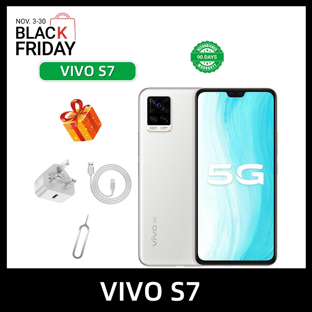 Refurbished vivo S7 5G 6.44-inch screen CPU Qualcomm Snapdragon 765G 64MP camera 4000mAh rechargeable smartphone