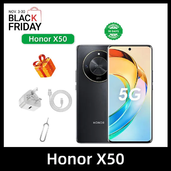 Refurbished Phone Honor X50 5G CPU Qualcomm Snapdragon 6 Gen1 6.78-inch Screen 108MP Camera 5800mAh used Phone