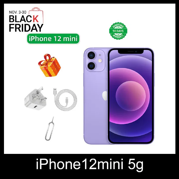 Refurbished phone Apple iPhone 12 mini 5G 128GB CPU Apple A14 5.4-inch screen 12MP came 2227mAh battery used phone