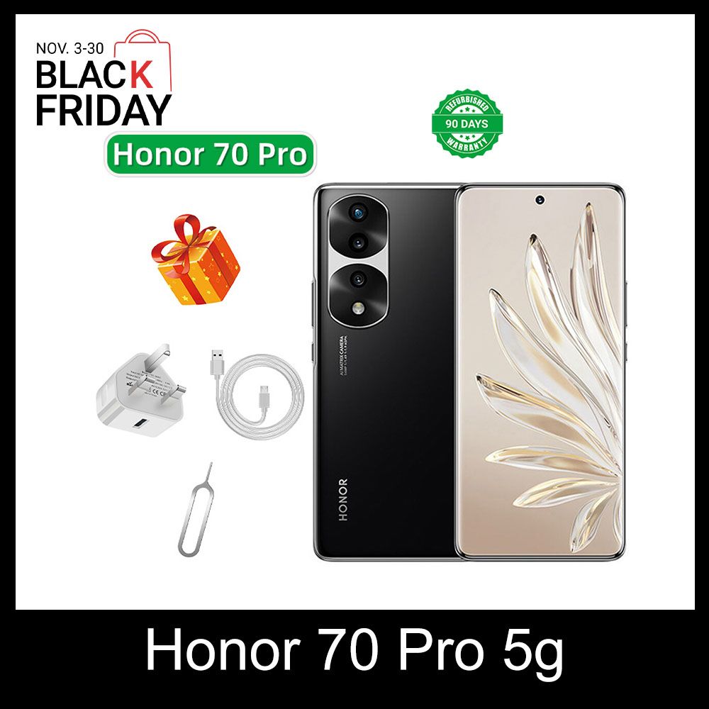 Refurbished Phone Honor 70 Pro 5G CPU MediaTek Dimensity 8000 6.78-inch Screen 54MP Camera 4500mAh used Phone