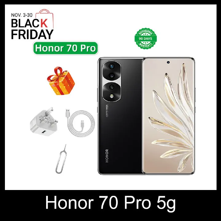 Refurbished Phone Honor 70 Pro 5G CPU MediaTek Dimensity 8000 6.78-inch Screen 54MP Camera 4500mAh used Phone