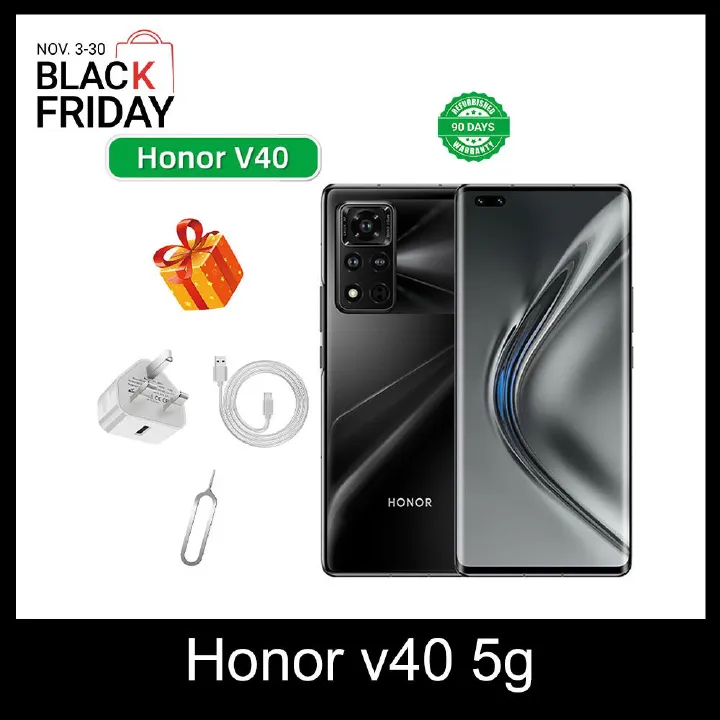Refurbished Phone Honor V40 5G CPU MediaTek Dimensity 1000+ 6.72-inch Screen 50MP Camera 4000mAh used Phone