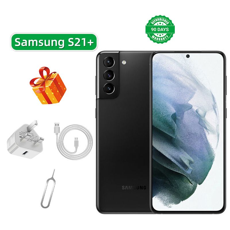 Refurbished Samsung Galaxy S21+ 5G 6.7-inch Screen CPU Qualcomm Snapdragon 888 12MP Camera 4800mAh Battery Mobile Phone