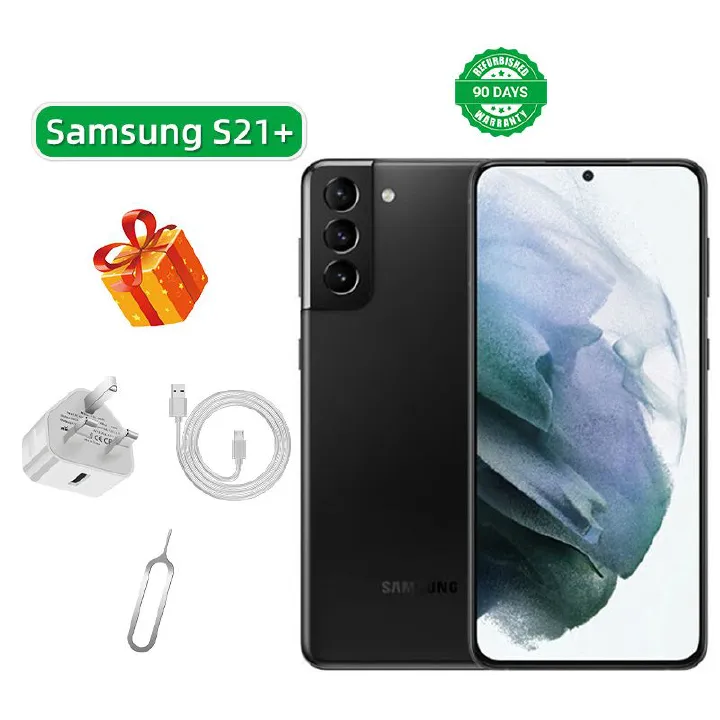 Refurbished Samsung Galaxy S21+ 5G 6.7-inch Screen CPU Qualcomm Snapdragon 888 12MP Camera 4800mAh Battery Mobile Phone