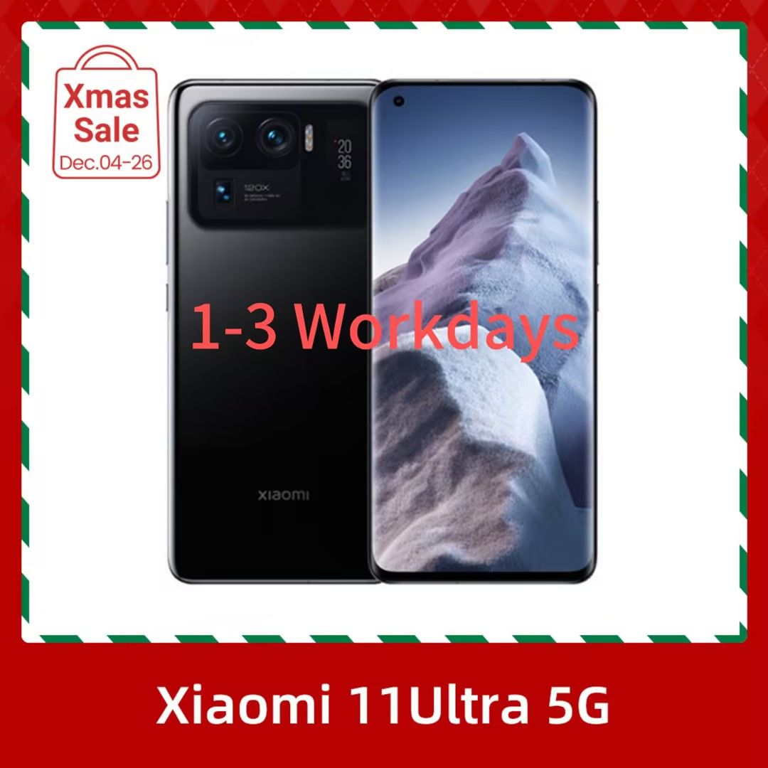 Refurbished Xiaomi 11 Ultra 5G 6.81-inch Screen No screen fingerprint CPU Qualcomm Snapdragon 888 50MP Camera 5000mAh Battery Smartphone