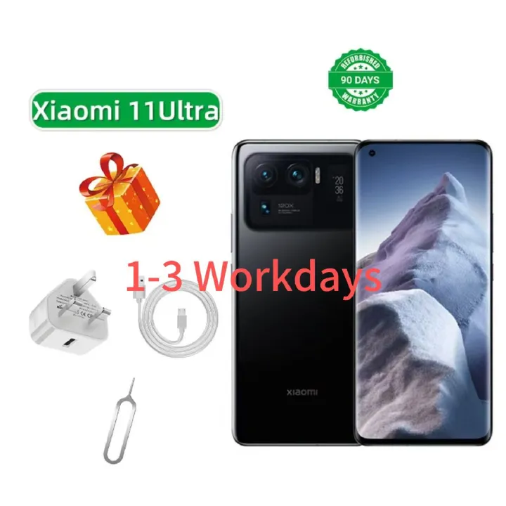 Refurbished Xiaomi 11 Ultra 5G 6.81-inch Screen No screen fingerprint CPU Qualcomm Snapdragon 888 50MP Camera 5000mAh Battery Smartphone