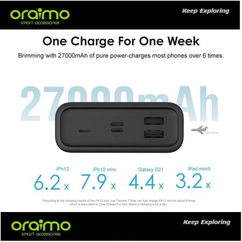 PowerBank Oraimo 27000mAh traveller