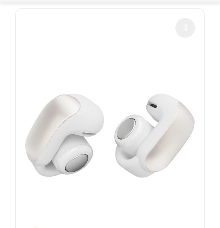 Bose Ultra Open Earbuds True Wireless Bluetooth Headphones with Noise Cancelling, Comfortable Fit, Deep Bass, Crystal Clear Calls, Long Battery Life, Sport and Music Earphones EARPODS