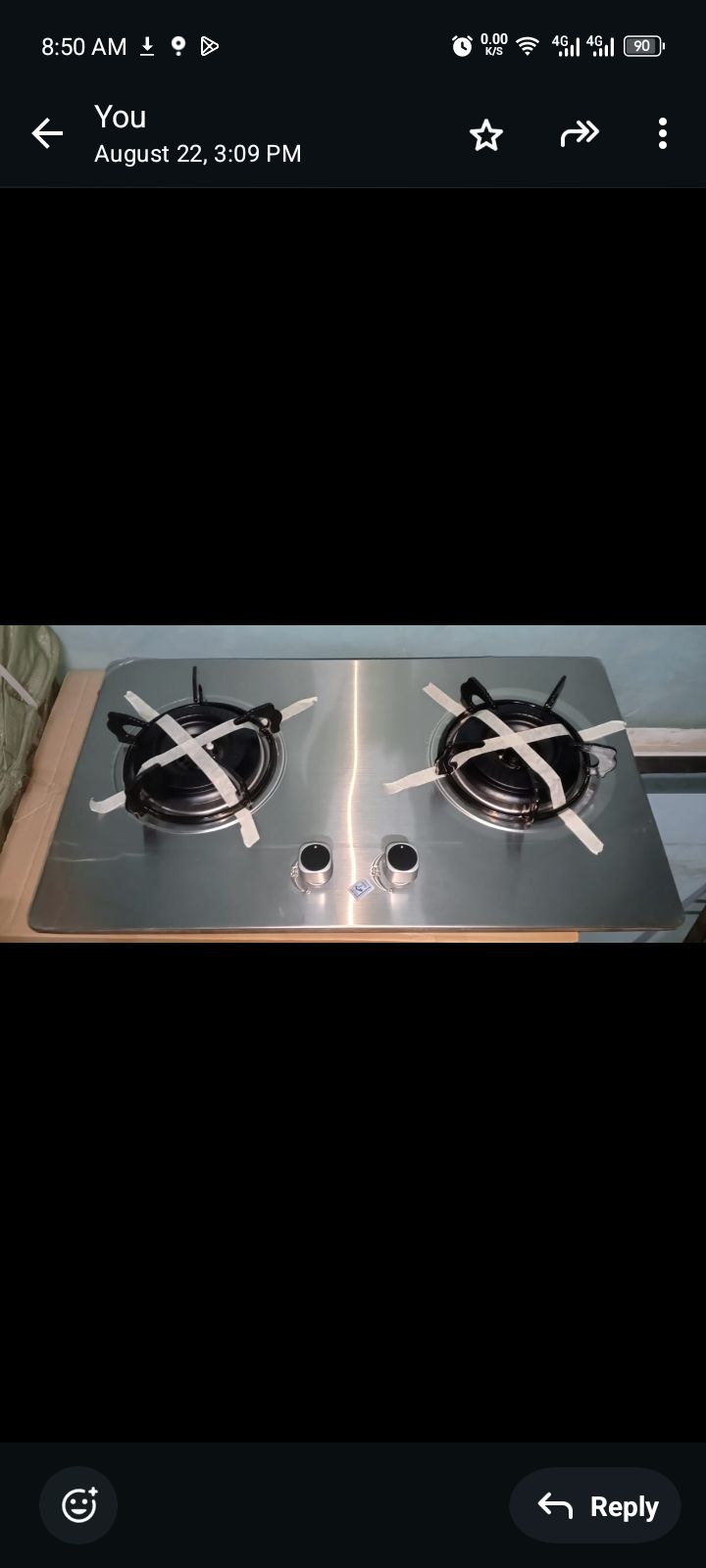 2 Burner Stainless Steel Hob Cooker inbuilt cooker