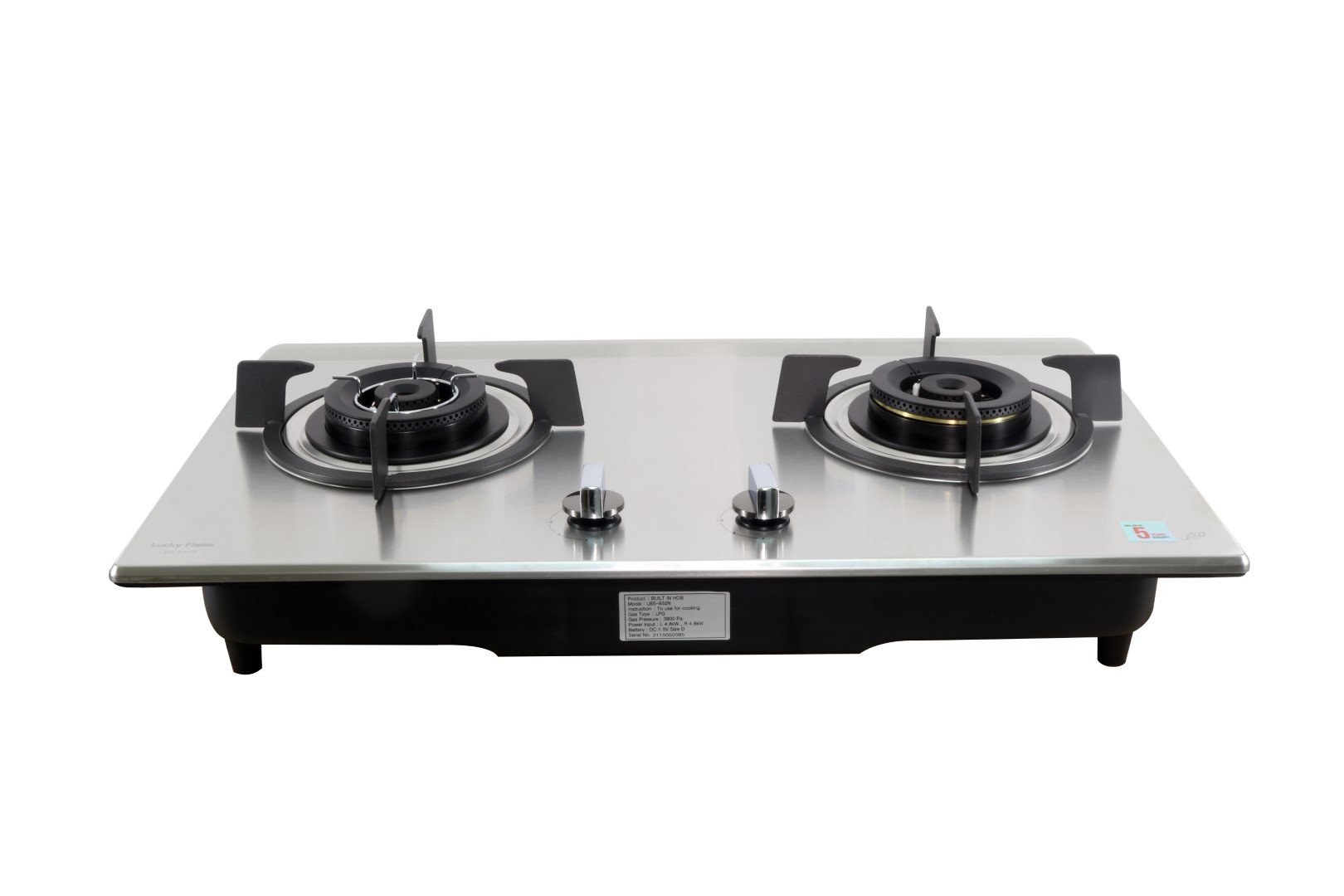 2 Burner Stainless Steel Hob Cooker inbuilt cooker